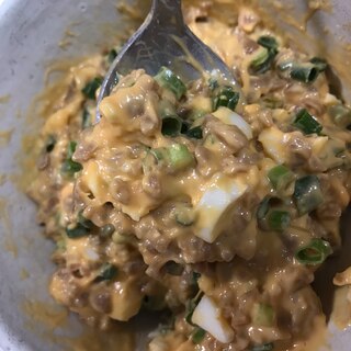 納豆と卵のディップ